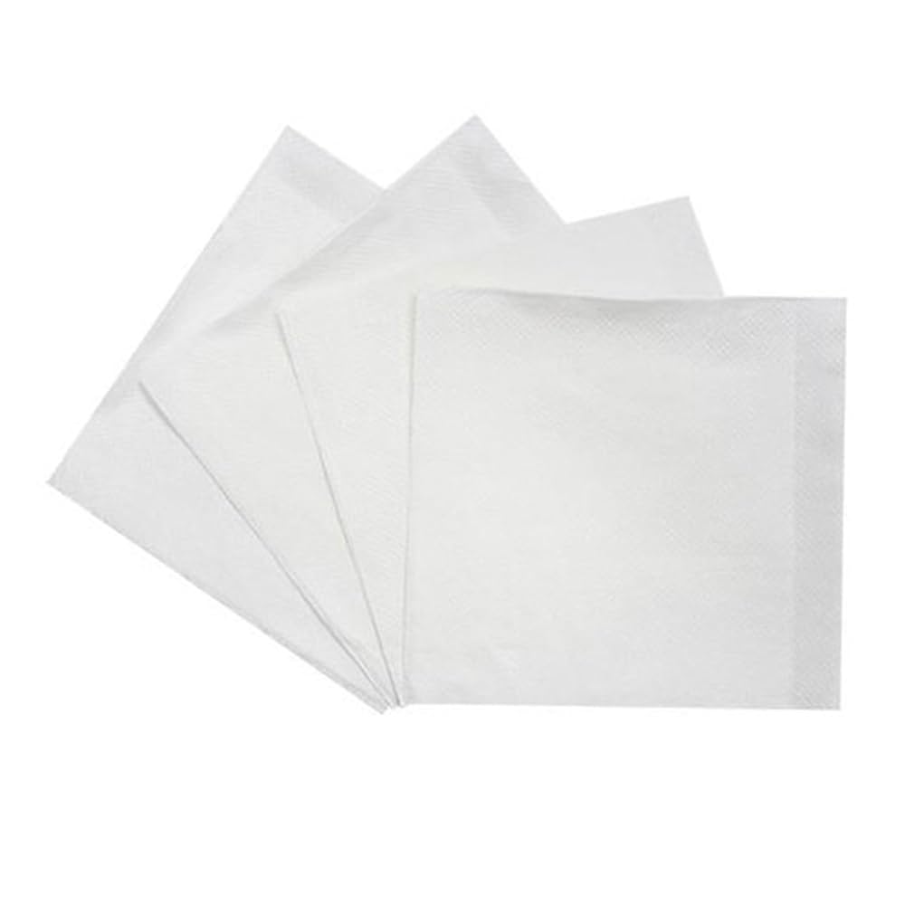 Servilleta Blanca Bebida PLASTIC (WHITE BEVERAGE / COCKTAIL NAPKIN 1 PLY) 8/500 unidades