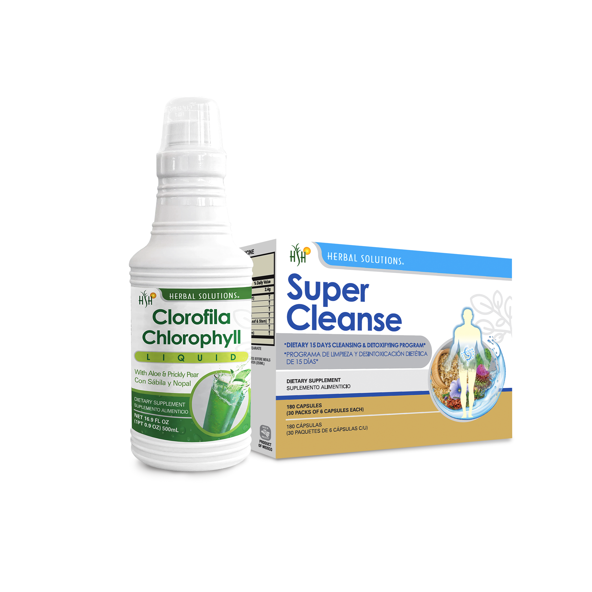 Kit SuperClean & Clorofila – Programa Avanzado de Detoxificación de 15 Días