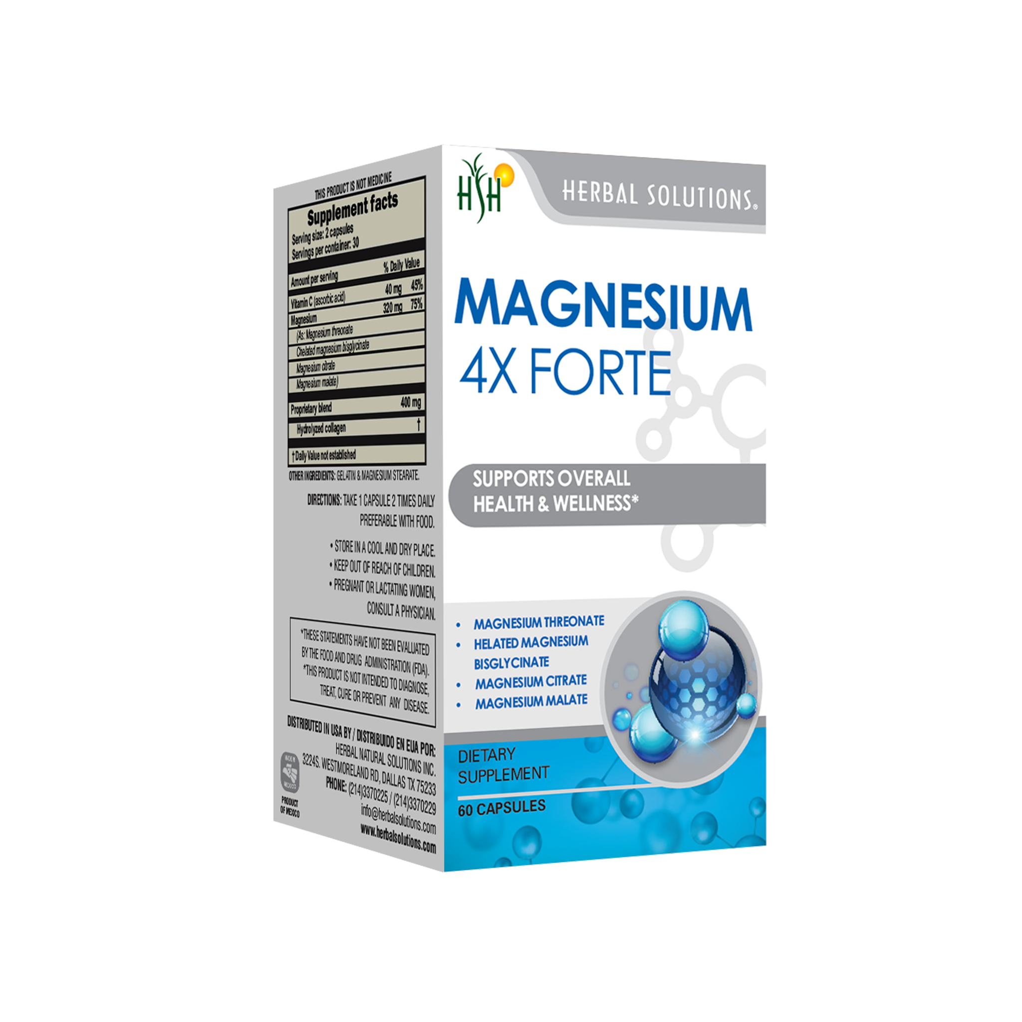 Magnesio 4X Forte - Cápsulas