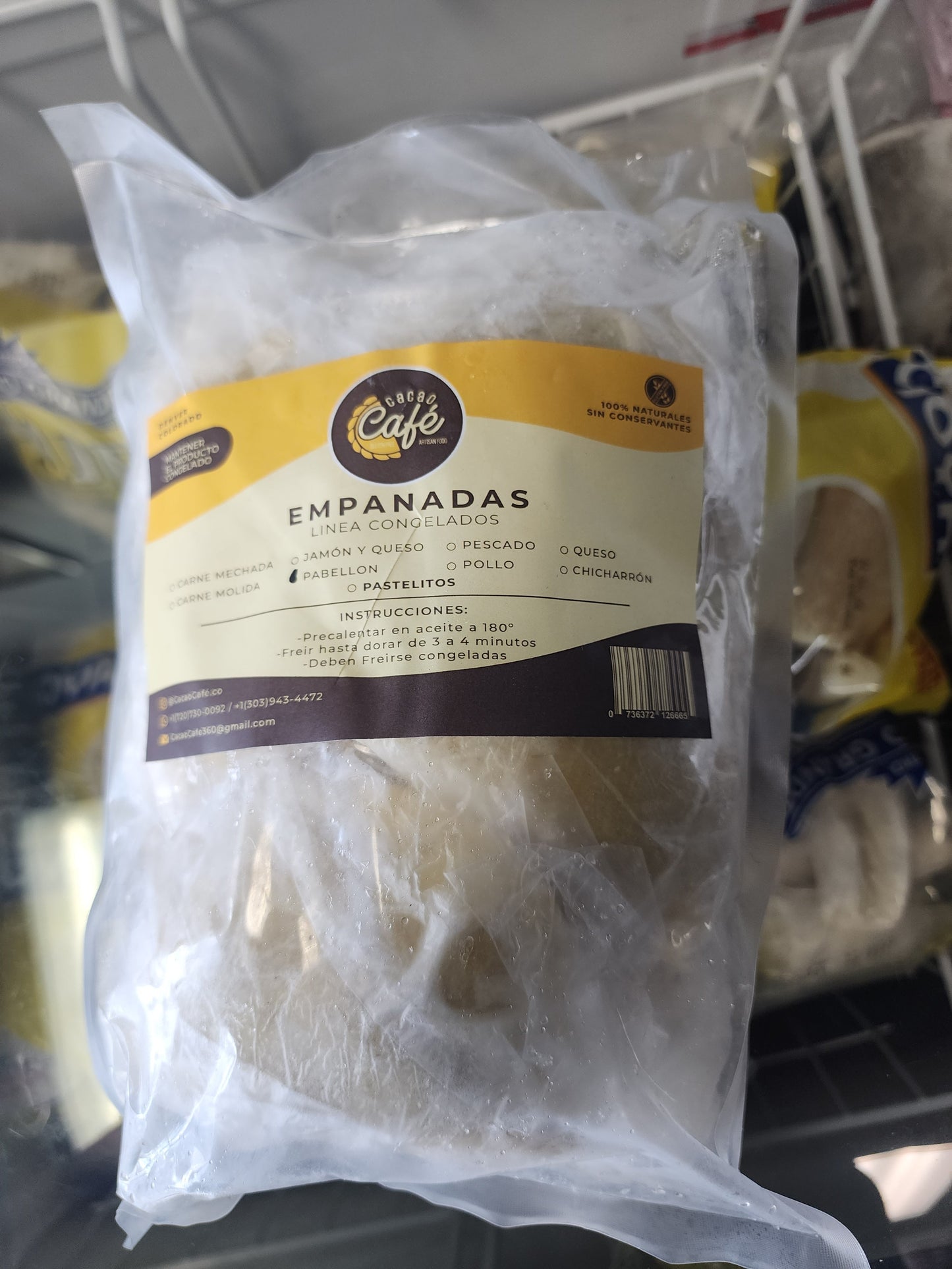 Empanadas Congeladas Cacao Cafe 6pc